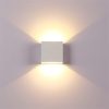 LED Night Lights |   Wholesale Adjustable 6W LED Wall Lamp AC85-265V COB Waterproof Aluminum Cube Outdoor Porch Wall Light  warm light LED Lighting LED Night Lights