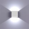 LED Night Lights |   Wholesale Adjustable 6W LED Wall Lamp AC85-265V COB Waterproof Aluminum Cube Outdoor Porch Wall Light  warm light LED Lighting LED Night Lights