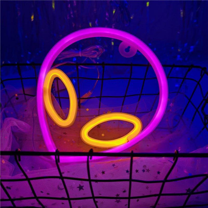 LED Night Lights |   Wholesale Alien Sign Desktop Lamp Nightstand Lamps USB Powered Night Light Hanging Alien Table Decoration For Living Room Bedroom Gaming Room Children’s Room pink LED Lighting LED Night Lights