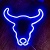 LED Night Lights |   Wholesale Cow Horn Sign Desktop Lamp, Nightstand Lamps, USB Or Battery Powered Night Light, Hanging cow head Table Decoration For Living Room, Bedroom, Gaming Room, Children’s Room peach powder LED Lighting LED Night Lights