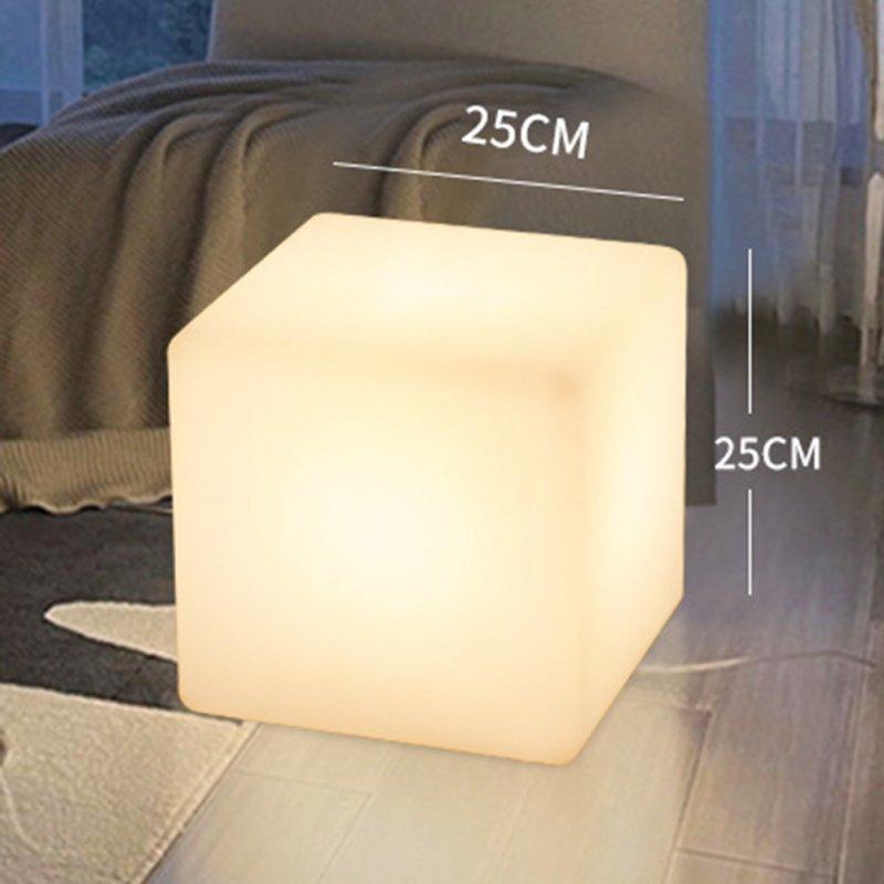 LED Night Lights |   Wholesale Cube Lights Table Lamp With Button Adjustment Switch Tricolor Light Up To 300 Pounds Weight Waterproof LED Cube Stool For Garden Courtyard Bar Home 25cm LED Lighting LED Night Lights