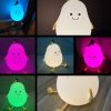 LED Night Lights |   Wholesale Cute Smile Pear Shape Silicone Led Night Light Usb Charging Color-changing Eye Protective Bedside Lamp colorful lights LED Lighting Colorful lights