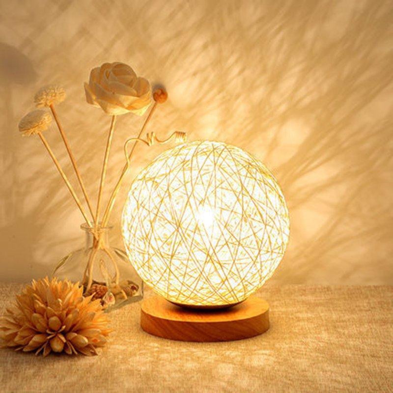 LED Night Lights |   Wholesale Desk Lamp Creative Bamboo Rattan Night Light USB Power Supply Table Lamp Bedroom Bedside Home Art Decorations For Children’s Rooms Bedroom Living Room Dormitories 15CM Dimmer switch LED Lighting LED Night Lights