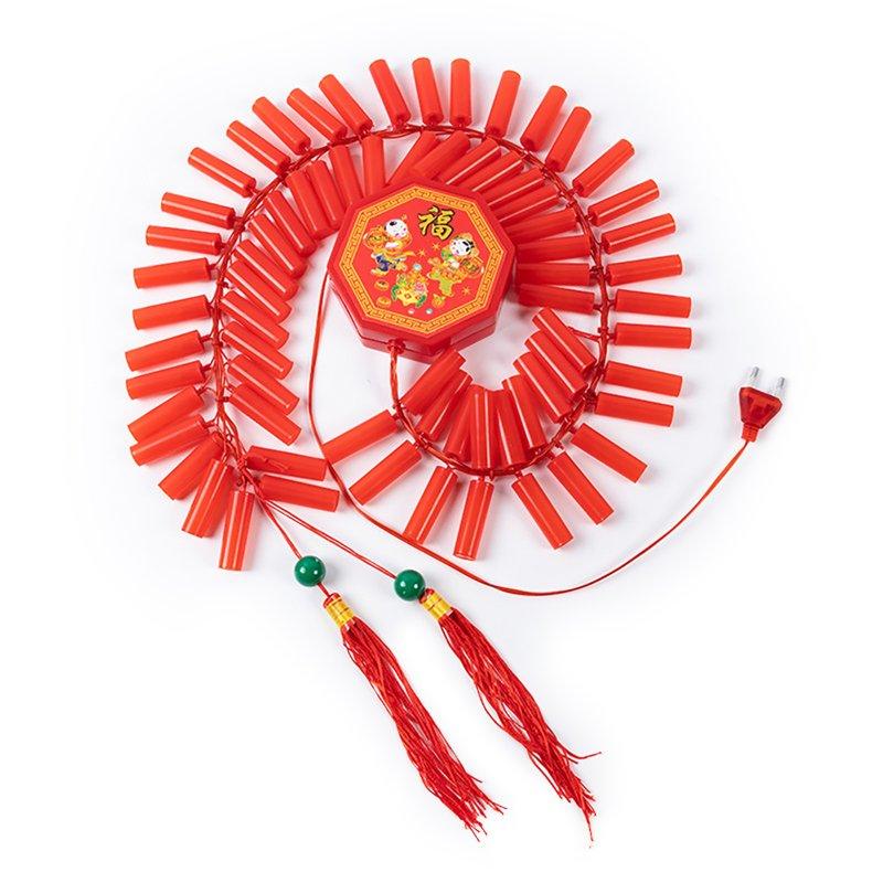 LED Night Lights |   Wholesale Electric Firecrackers Chinese Style LED Glowing Fire Cracker Lights With Sound Hanging Ornament For New Year Wedding Party Decor red 80LED large tube LED Lighting LED Night Lights