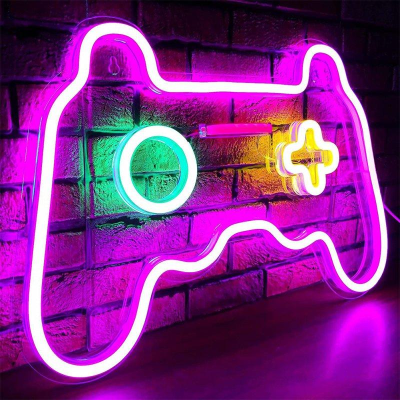 LED Night Lights |   Wholesale Gaming Neon Sign Gamer Wall Game Room Decor Gamer Gifts Neon Sign Wall Lights LED Sign Pink LED Lighting LED Night Lights