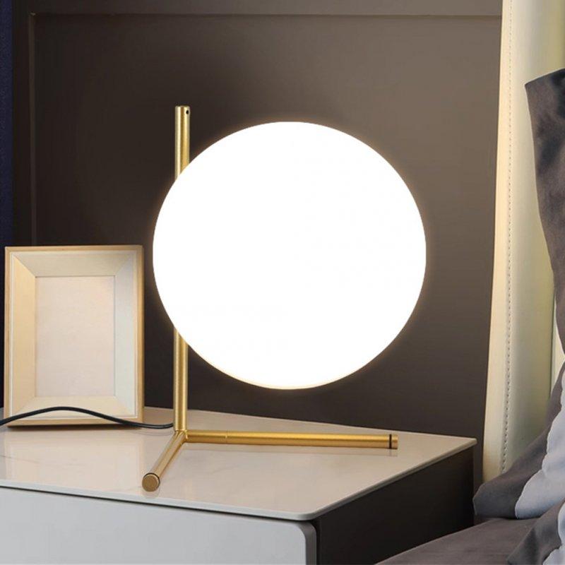 LED Night Lights |   Wholesale Glass Sphere Desk Lamp With 5W Warm Light Bulb, On/off Switch E27 Light Source Bedside Table Lights For Bedroom Living Room Hotel Study Room Reading Light Golden American Standard LED Lighting Golden American Standard