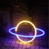 LED Night Lights |   Wholesale Hanging Planet-shaped Neon  Night  Light Ip42 Waterproof Rust-proof For Room Wall Kids Bedroom Birthday Party Bar Beach Wedding Decoration Pink LED Lighting LED Night Lights