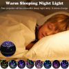 LED Night Lights |   Wholesale Kids Night Light 360 Degree Rotating 2 In 1 Ocean Starry Night Light Projector 8 Colors Changing Light For Boys Girls black LED Lighting Black