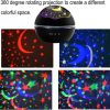 LED Night Lights |   Wholesale Kids Night Light 360 Degree Rotating 2 In 1 Ocean Starry Night Light Projector 8 Colors Changing Light For Boys Girls black LED Lighting Black