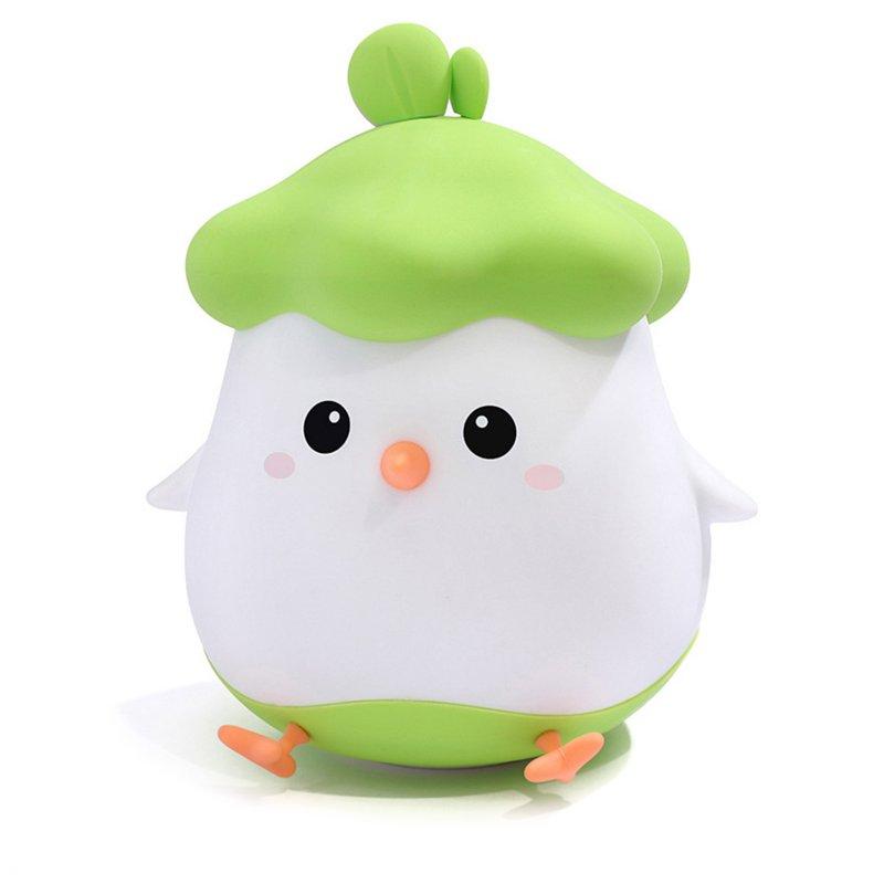 LED Night Lights |   Wholesale Kids Silicone Chick Night Light Dimmable Eye-Protection USB Rechargeable Nightlights Birthday Xmas Gifts For Boys Girls green LED Lighting Green