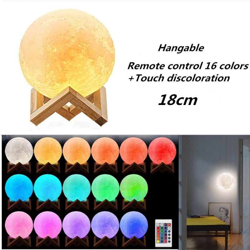 LED Night Lights |   Wholesale LED 3D Touch Sensor Moon Lamp LED Lighting 18cm