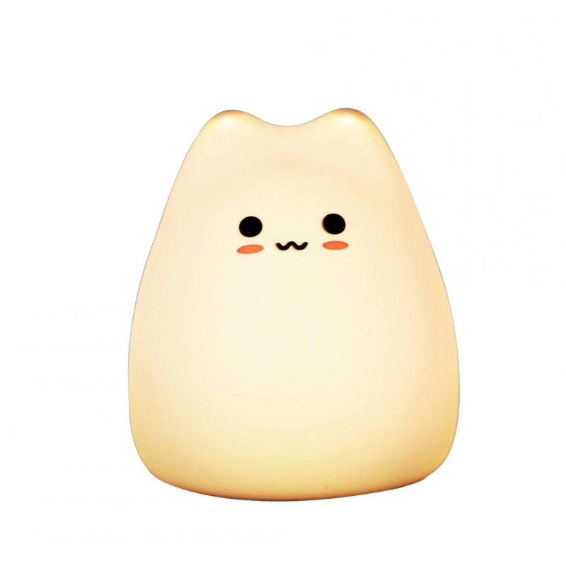 LED Night Lights |   Wholesale LED Cat Kids Night Light With Tap Control Soft Silicone Night Lamp For Kids Baby Girls Boys Children Toddler cute cat LED Lighting Cute cat