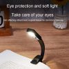 LED Night Lights |   Wholesale Led Clip On Book Light 3 Colors Stepless Dimming High Brightness USB Rechargeable Book Lights For Kindles Magazines Books black LED Lighting Black