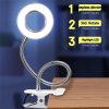 LED Night Lights |   Wholesale Led Clip-on Desk Lamp 3 Modes 10 Brightness Levels Folding Eye Protection Flexible Arm Usb Reading Light silver LED Lighting LED Night Lights