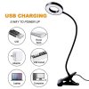 LED Night Lights |   Wholesale Led Clip-on Desk Lamp 3 Modes 10 Brightness Levels Folding Eye Protection Flexible Arm Usb Reading Light silver LED Lighting LED Night Lights