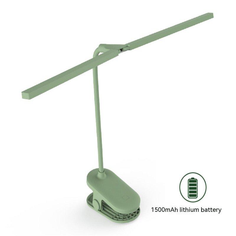 LED Night Lights |   Wholesale Led Clip On Table Lamp 3 Levels 1500mah Large Capacity Battery Rechargeable Eye Protection Desk Lamps green LED Lighting Green