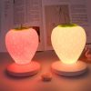 LED Night Lights |   Wholesale Led Night Light Strawberry Shape Usb Rechargeable Eye Protection Decorative Table Lamp For Bedroom Decor pink LED Lighting LED Night Lights