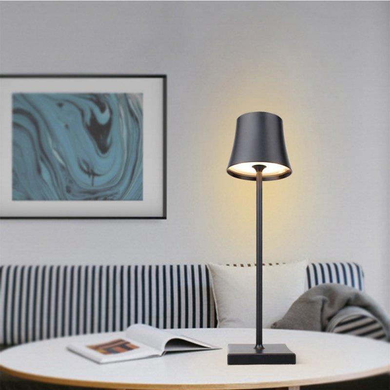 LED Night Lights |   Wholesale Led Table Lamp 5200mah Aluminum Alloy Living Room Eye Protective Usb Charging Bedside Reading Lamp black LED Lighting Black