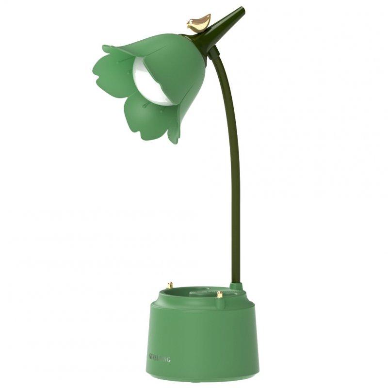 LED Night Lights |   Wholesale Led Table Lamps Flower Birds Folding Energy Saving Eye Protective Usb Charging Night Light With Pen Holder (green) LED Lighting Green