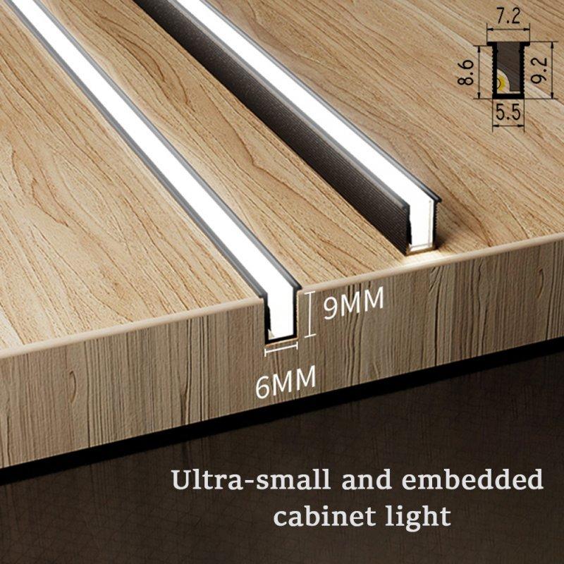 LED Night Lights |   Wholesale LED Under Cabinet Light Ultra Thin Super Bright Motion Sensor Closet Lights For Wardrobe Cabinet Cupboard (6 x 9mm) 50CM warm light LED Lighting 50CM + Warm light