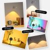 LED Night Lights |   Wholesale LED Wall Lamp 3 Color Modes Infinite Dimming Easy Installation Wall Mount Lighting Fixture For Bedroom Hotel black LED Lighting Black