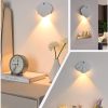 LED Night Lights |   Wholesale LED Wall Lamp 3 Color Modes Infinite Dimming Easy Installation Wall Mount Lighting Fixture For Bedroom Hotel black LED Lighting Black