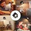 LED Night Lights |   Wholesale LED Wall Light USB Rechargeable Battery Operated 3 Color Temperature Dimmable 360° Rotate Magnetic Ball Cordless Night Light black LED Lighting Black