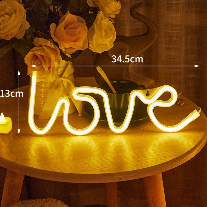 LED Night Lights |   Wholesale Love-shaped  Neon  Light Battery Usb Dual-purpose Modeling Lamp Valentine Day Confession Proposal Decoration Props Night Light LED Lighting LED Night Lights