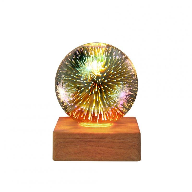 LED Night Lights |   Wholesale Luminous Led Crystal Ball Lamp Romantic Starry Sky Night Light Bedside Atmosphere Light With Wooden Base starry sky LED Lighting LED Night Lights