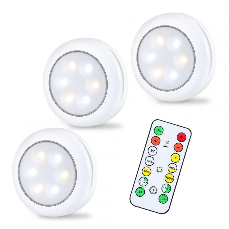 LED Night Lights |   Wholesale Lunsy 6PCS Wireless Color Changing LED Puck Lights with 2PCS Remote Controls, LED Under Cabinet Lighting, Closet Light Set, Round Cabinet Lights LED Lighting LED Night Lights