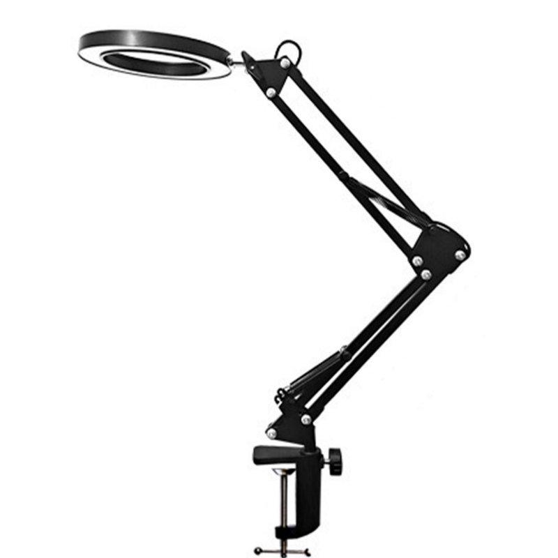 LED Night Lights |   Wholesale Magnifying Glass Desk Lamp With Light Metal Base And Clamp 3 Color Modes 10 Brightness Levels Dimmable LED Magnifier Light For Repair Reading,Crafts,Painting Iron clamp LED Lighting Iron clamp