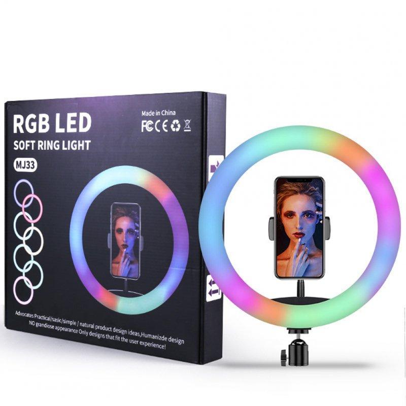 LED Night Lights |   Wholesale MJ26 Led Ring Selfie Light With Tripod Phone Holder Desktop Camera Circle Light With Multi Color Modes For Photography Makeup Live Stream 8 inches/20CM LED Lighting 8 inches/20CM