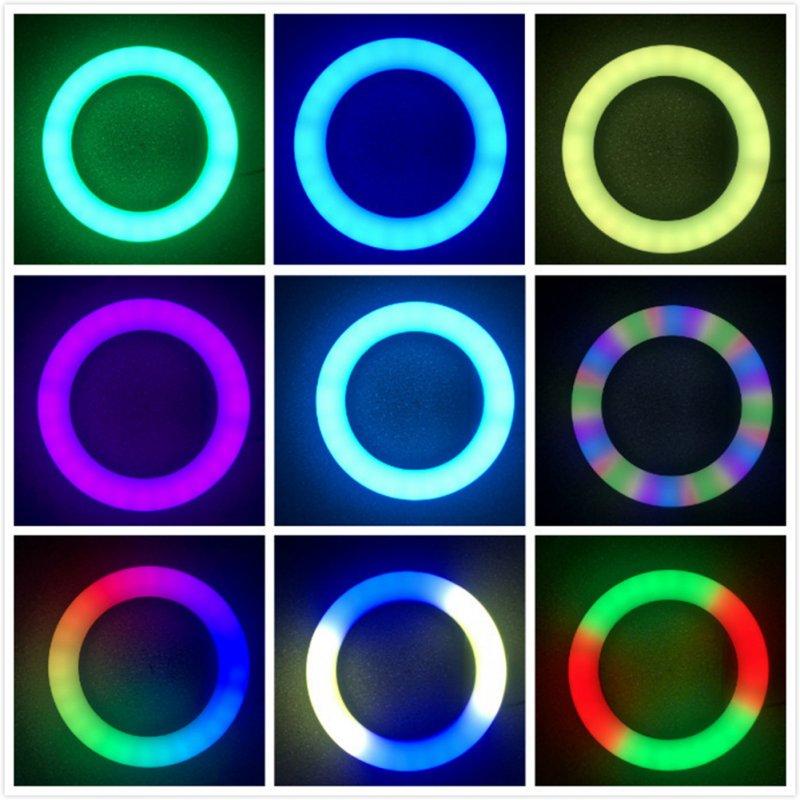 LED Night Lights |   Wholesale MJ26 Led Ring Selfie Light With Tripod Phone Holder Desktop Camera Circle Light With Multi Color Modes For Photography Makeup Live Stream 8 inches/20CM LED Lighting 8 inches/20CM