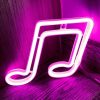 LED Night Lights |   Wholesale Musical Note LED Neon Sign USB/Battery Powered Decoration Neon Lamp For Home Bedroom KTV Bar Party Wall Decor pink LED Lighting LED Night Lights