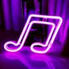 LED Night Lights |   Wholesale Musical Note LED Neon Sign USB/Battery Powered Decoration Neon Lamp For Home Bedroom KTV Bar Party Wall Decor pink LED Lighting LED Night Lights