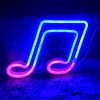 LED Night Lights |   Wholesale Musical Note LED Neon Sign USB/Battery Powered Decoration Neon Lamp For Home Bedroom KTV Bar Party Wall Decor pink LED Lighting LED Night Lights