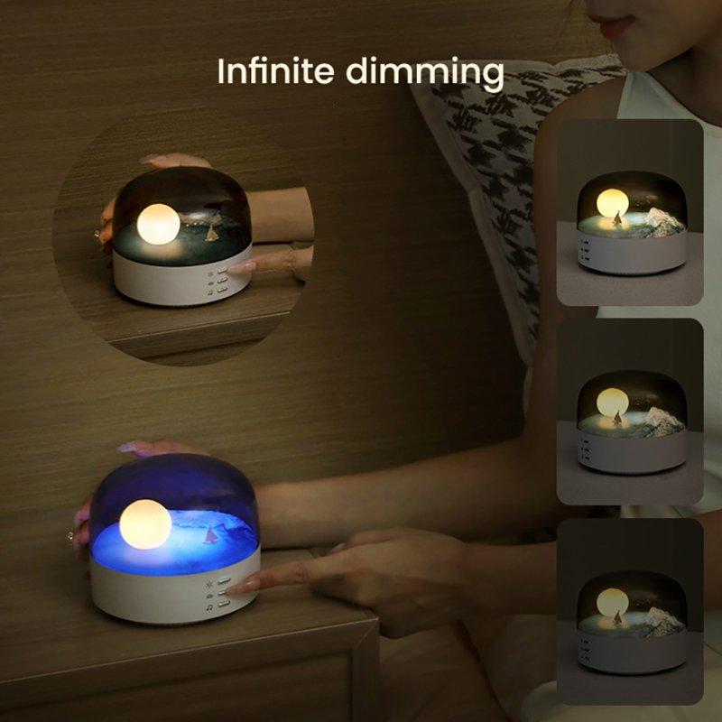 LED Night Lights |   Wholesale Night Light, Desk Lamp Scene Speaker With Button, Built-in 1200mAh Battery, Hidden Speaker, 2-in-1 Crescent Speaker Night Light Gifts For Festivals, Birthday White LED Lighting LED Night Lights