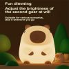 LED Night Lights |   Wholesale Night Light For Kids, Cute Guinea Pig Light With USB Charging Cable 800mAh Battery Capacity Table Lamp, Silicone LED Bedside Lamp For Baby Children Teen Bedrooms Living Room Nursery Night Light 800mAh LED Lighting 800mAh