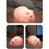 LED Night Lights |   Wholesale Night Lights Cartoon Pig Shape Silicone Patting Lamp Atmosphere Lamps Bedside Decoration For Kids Baby Gifts 5V / 1W pink LED Lighting LED Night Lights