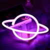 LED Night Lights |   Wholesale Planet Led Neon Signs, 5V USB/Battery Powered Aesthetic Hanging Neon Light, High Brightness LED Lighting Planet Lights For Bedroom, Gaming Room Wall Decoration blue + warm white LED Lighting Blue + warm white