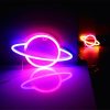 LED Night Lights |   Wholesale Planet Led Neon Signs, 5V USB/Battery Powered Aesthetic Hanging Neon Light, High Brightness LED Lighting Planet Lights For Bedroom, Gaming Room Wall Decoration blue + warm white LED Lighting Blue + warm white