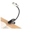 LED Night Lights |   Wholesale Portable Clip-type Led Desk  Lamp 3-level Brightness Stepless Dimmable Wireless Usb Rechargeable 360 Degree Reading Night Light Black LED Lighting Black