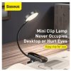 LED Night Lights |   Wholesale Portable Clip-type Led Desk  Lamp 3-level Brightness Stepless Dimmable Wireless Usb Rechargeable 360 Degree Reading Night Light Black LED Lighting Black