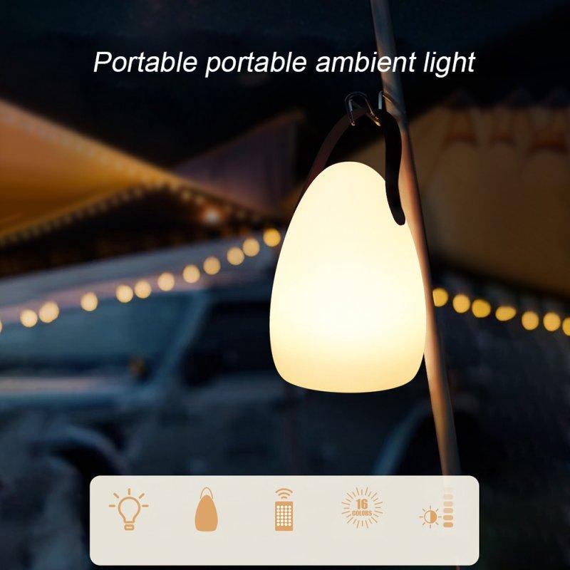 LED Night Lights |   Wholesale Portable Table Lamp With Remote Control Bedside Lamp Waterproof Dimmable Desk Lamp USB Charging LED Table Lamp For Home Garden Square hand lamp LED Lighting LED Night Lights