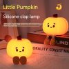 LED Night Lights |   Wholesale Pumpkin Night Light USB Rechargeable Touch Control Brightness Adjustable Silicone Night Light With Timer For Halloween Christmas Gifts Home Decor yellow LED Lighting LED Night Lights