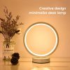 LED Night Lights |   Wholesale Round Table Lamp LED Bedside Lamps USB Plug-in LED Night Light 3 Colors Lighting Dimmable Table Lamp For Bedroom Living Room Bar Hotel black LED Lighting Black