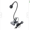 LED Night Lights |   Wholesale Usb Flexible Led  Reading  Light Metal Clip Design Usb Powered Beside Bed Desk Table Lamp black LED Lighting Black