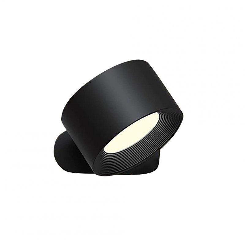 LED Night Lights |   Wholesale Wall Lights 360° Magnetic Ball Rotate LED Sconces USB Rechargeable Dimmable Touch Control Cordless Wall Mounted Reading Lamp For Bedside Home black shell LED Lighting Black shell