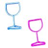 LED Night Lights |   Wholesale Wine Glass Neon Signs, USB Or Battery Powered LED Goblet Neon Light, KTV Bar Festival Atmosphere Lamp, Bedroom Wall Decoration, Wedding Supplies Birthday Gifts blue LED Lighting Blue