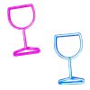 LED Night Lights |   Wholesale Wine Glass Neon Signs, USB Or Battery Powered LED Goblet Neon Light, KTV Bar Festival Atmosphere Lamp, Bedroom Wall Decoration, Wedding Supplies Birthday Gifts blue LED Lighting Blue